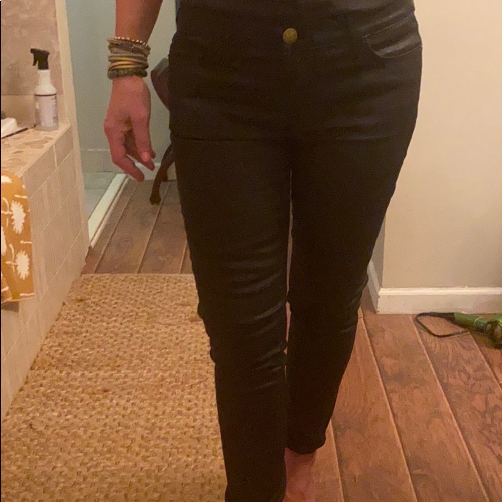 Current Elliot-Black coated jeans
